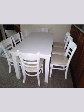 bộ bàn ghế mango trắng TG 17